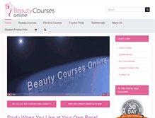 Tablet Screenshot of beautycoursesonline.com.au