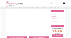 Desktop Screenshot of beautycoursesonline.com