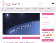 Tablet Screenshot of beautycoursesonline.com